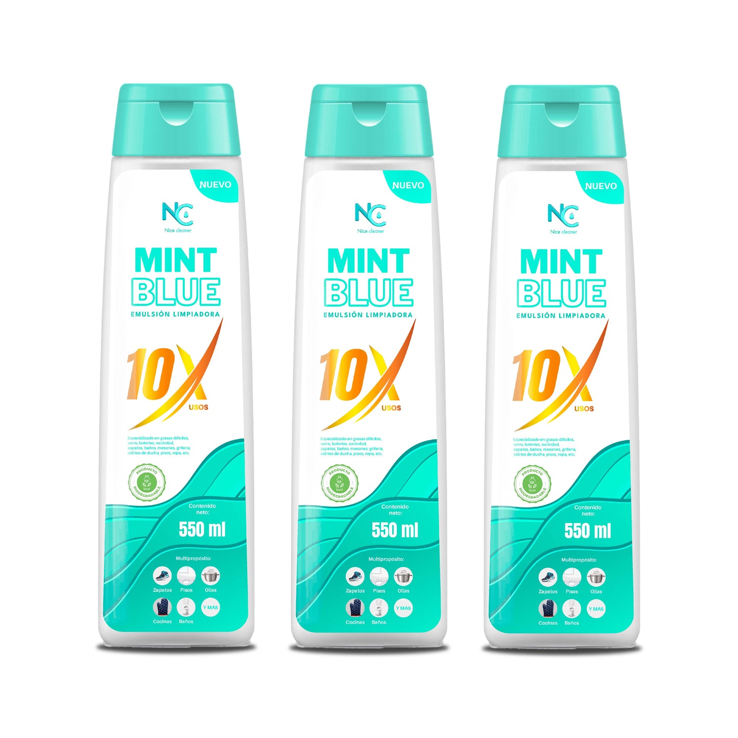 MINT BLUE 10X, Emulsión Limpiadora